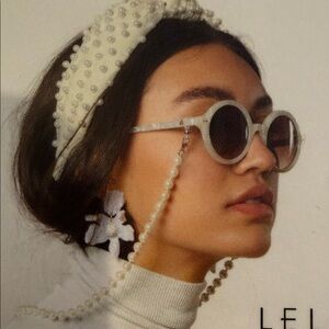Lele Sadoughi White Floral Earrings